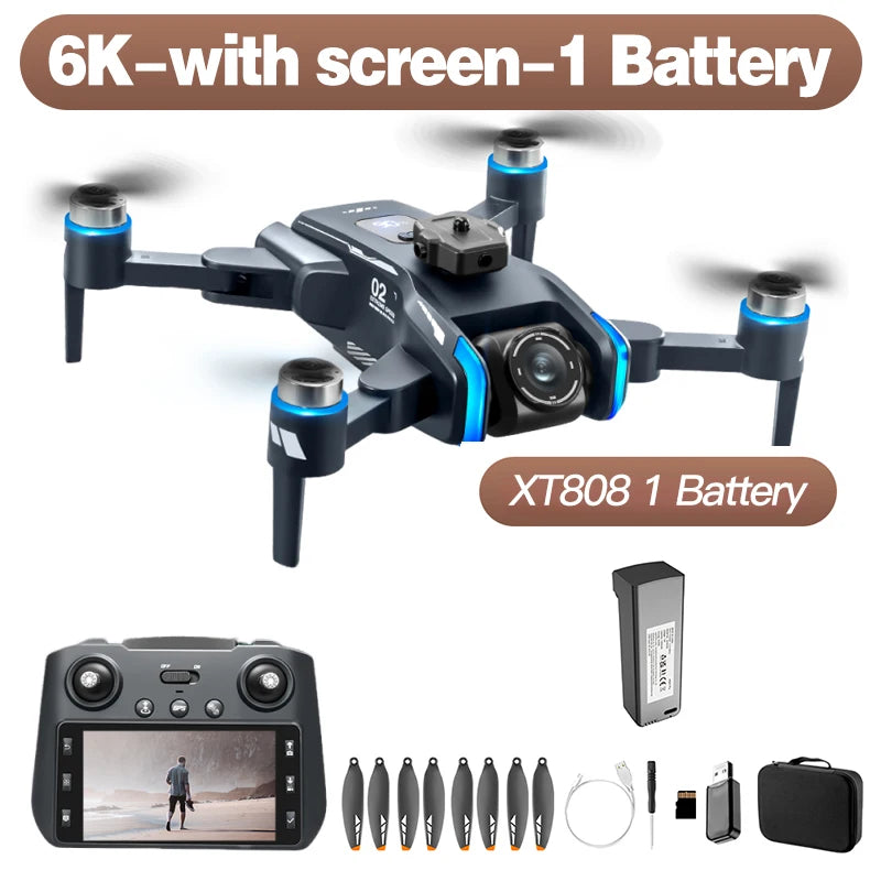 xiaomi mijia XT808 Drone Screen Display 8K professional HD dual camera 5G Optical Flow GPS Brushless Motor Folding RC Quadcopter