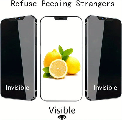 Anti-Spy Tempered Glass for iPhone16 Pro Max 15/14/13/12/11 X 4pcs Privacy Tempered Glass Screen Protector anti-fingerprint Film